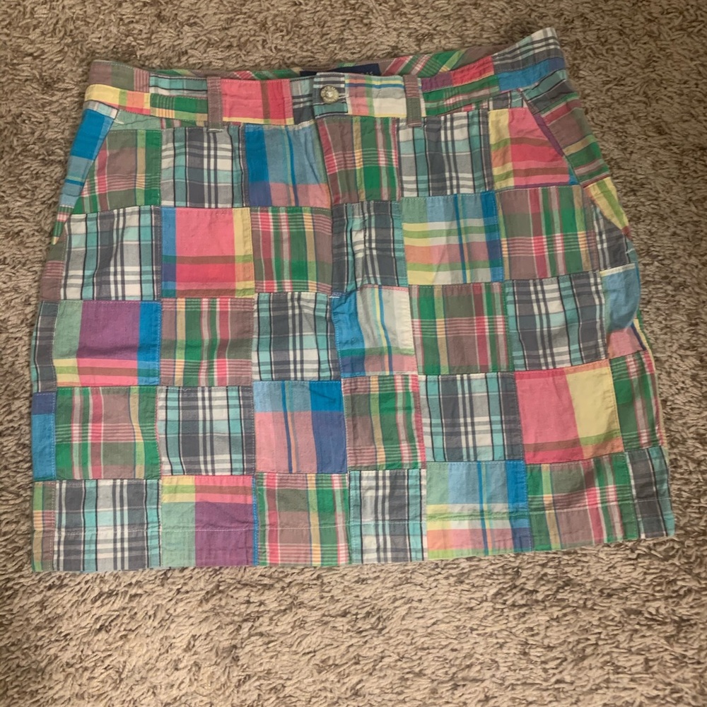 Cape Madras plaid short skirt